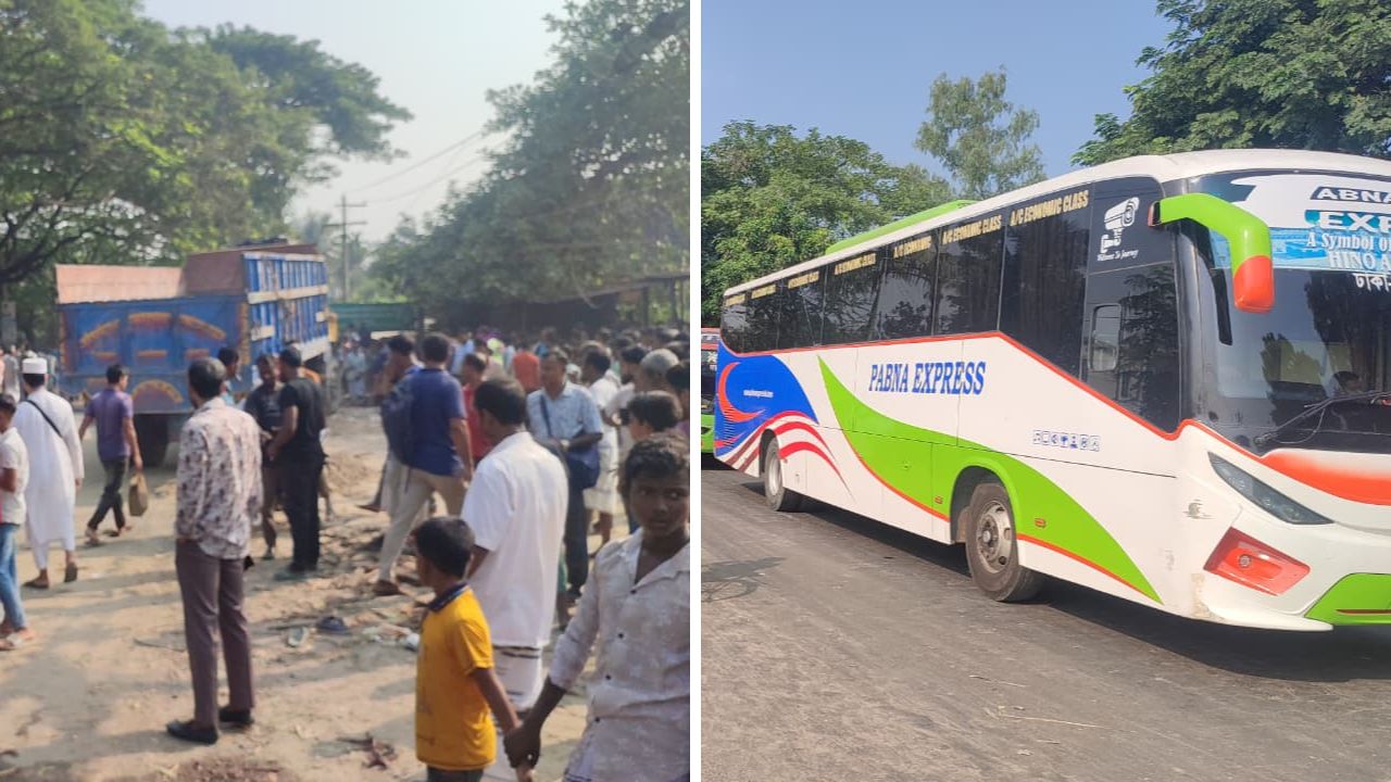 পাবনায় ট্রাকচাপায় দুই শিক্ষার্থীসহ নিহত ৩